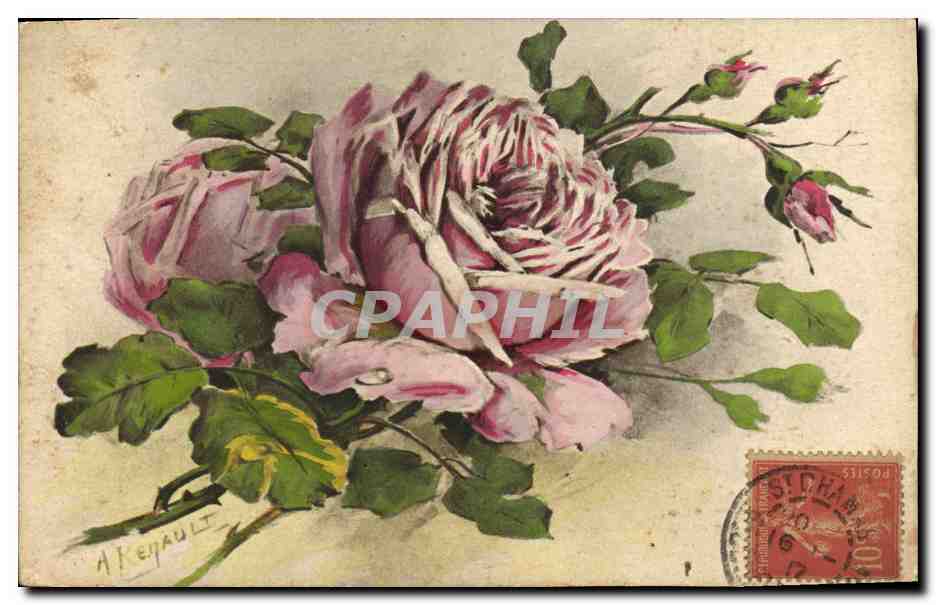CPA Fantaisie Fleurs 