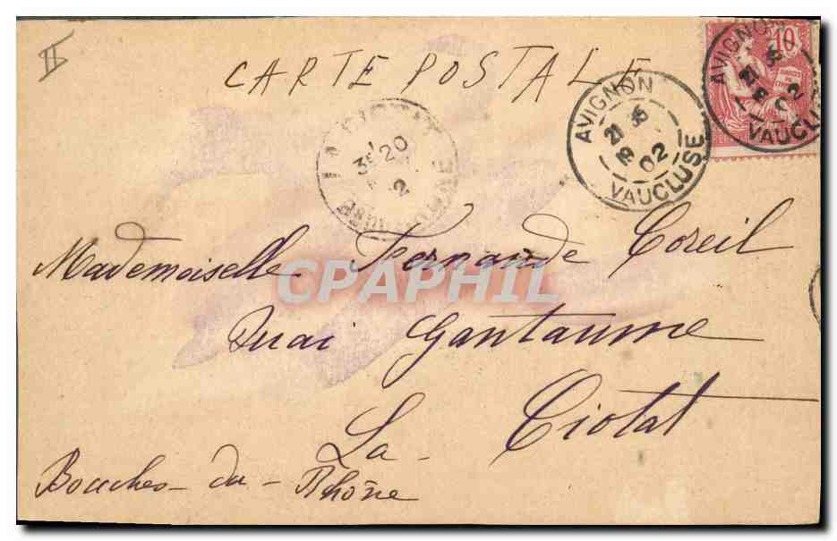 CPA Fantaisie Fleurs  — Rückseite