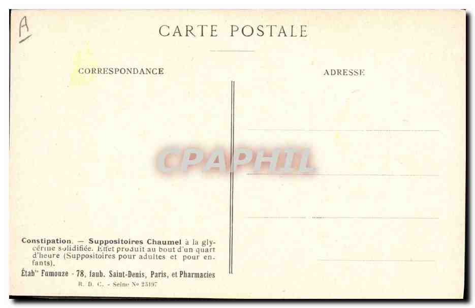 Scrofulaire Noueuse — PlANCHE N° 7 — Édition des Etablissements Fumouze — Verso