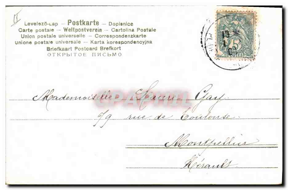 CPA Fantaisie Fleurs  — Rückseite