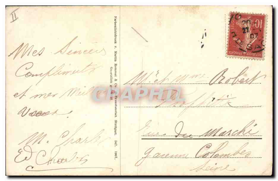 CPA Fantaisie Fleurs  — Rückseite
