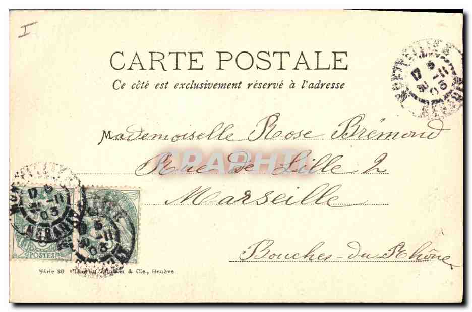 CPA Fantaisie Fleurs  — Rückseite