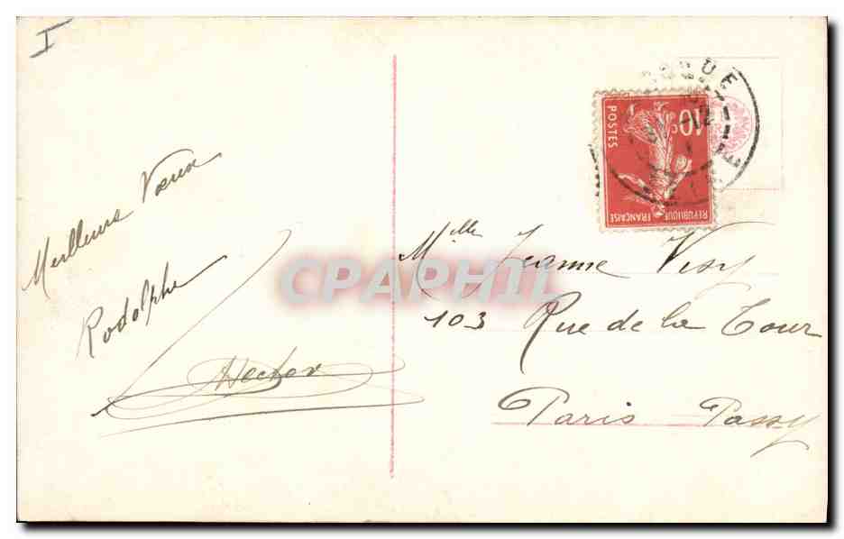 CPA Fantaisie Fleurs  — Rückseite