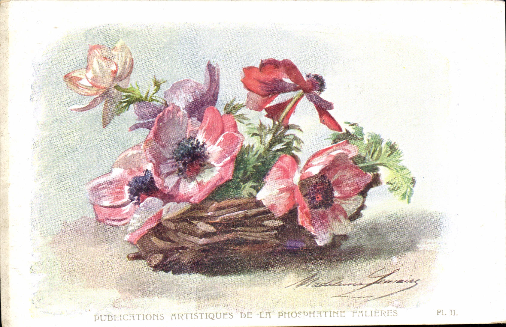 CPA Fantaisie Fleurs Phosphatine Fallieres 