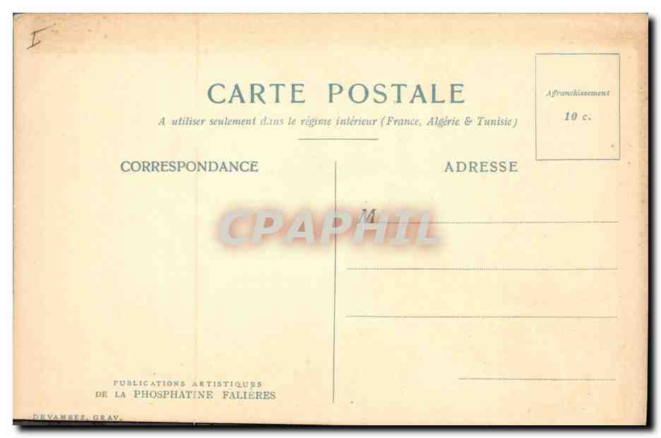 CPA Fantaisie Fleurs Phosphatine Fallieres  — Rückseite