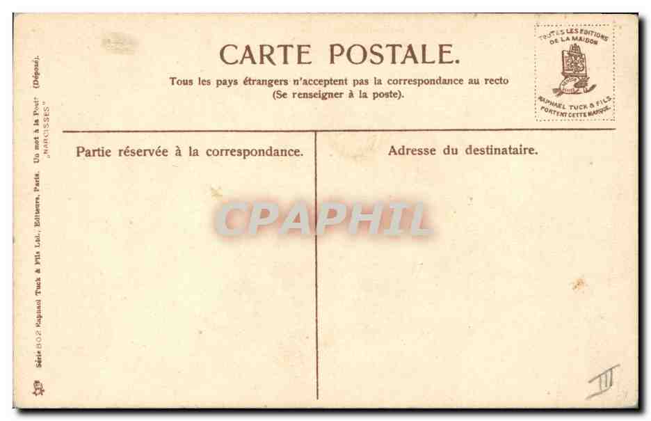 CPA Fantaisie Fleurs  — Verso