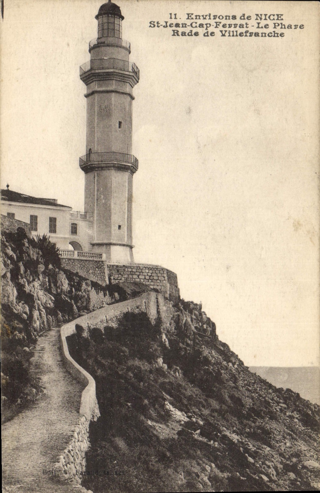 CPA Phare Environs de Nice St Jean Cap Ferrat Le phare Rade de Villefranche