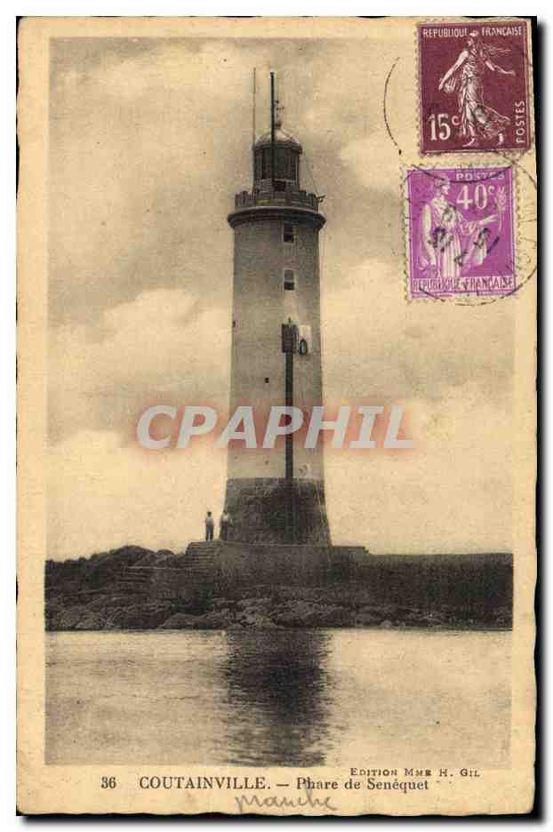 CPA Phare du Senequet Coutainville 