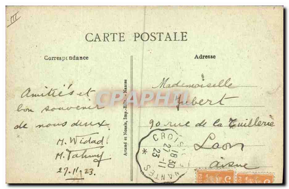 CPA Phare St Nazaire Bateaux — Rückseite