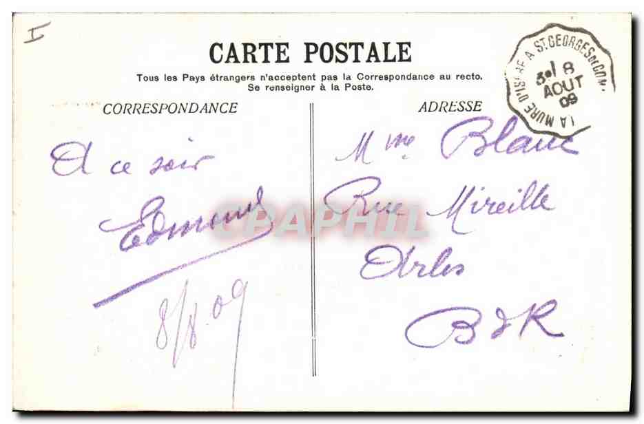 CPA Pont de Ponsonnas Dauphine Route de Mens a la Mure  — Rückseite