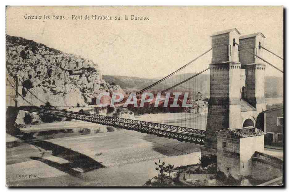 CPA Pont de Mirabeau sur la Durance Greoulx les Bains