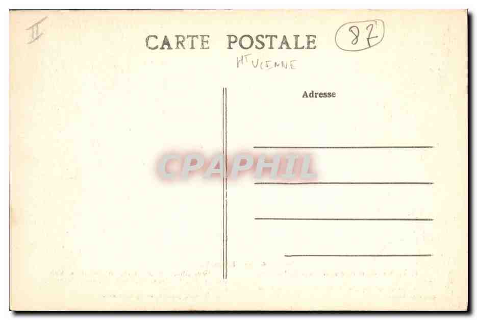 CPA Folklore Limousin — Verso