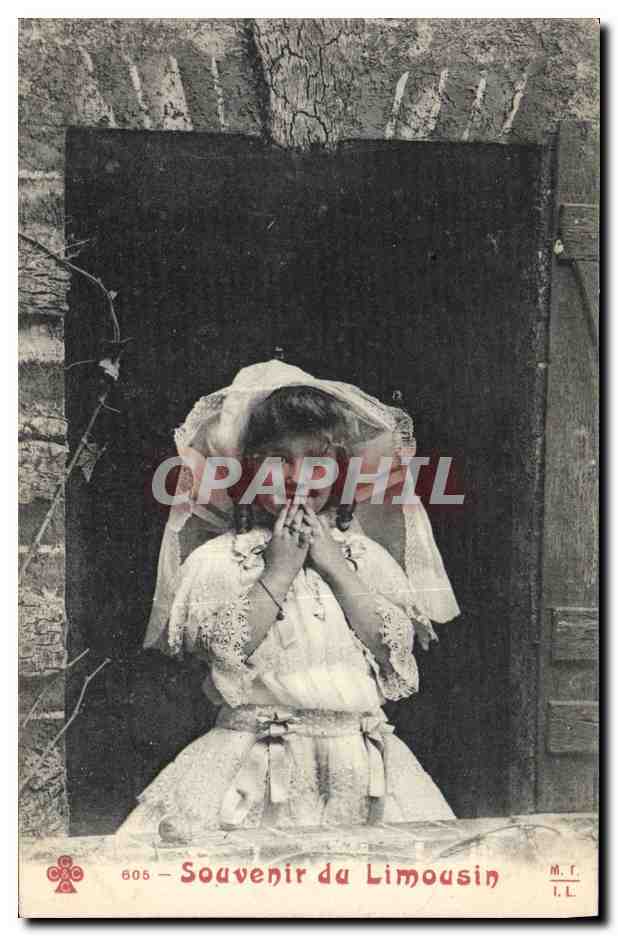 CPA Folklore Limousin Enfant