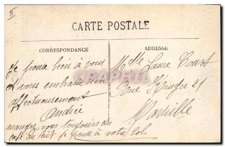 CPA Folklore Limousin — Verso
