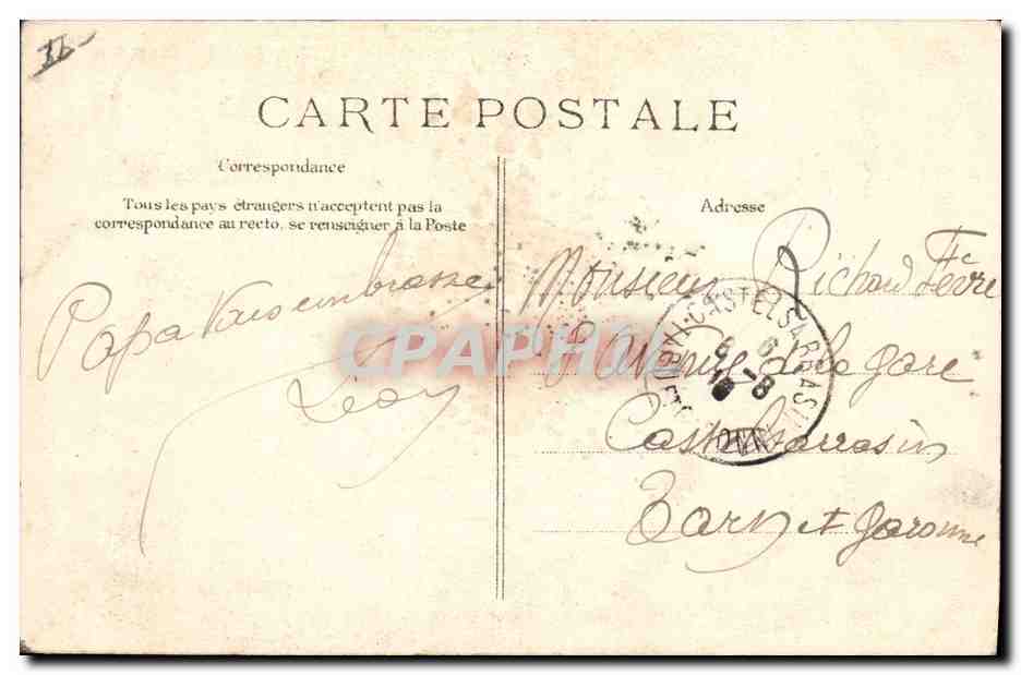 CPA Folklore Types Creusois  — Verso