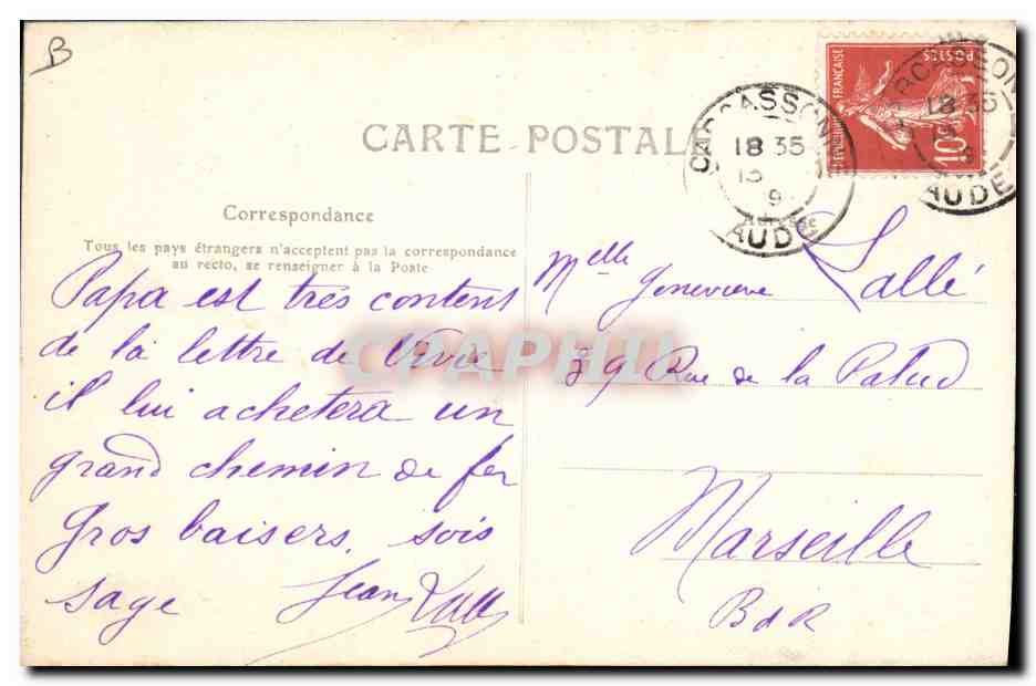 CPA Folklore Type du Centre Paysanne Correzienne TOP — Verso