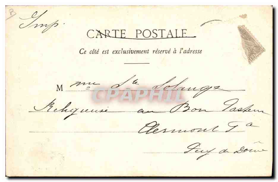 CPA Folklore Vieux paysan Creusois — Verso