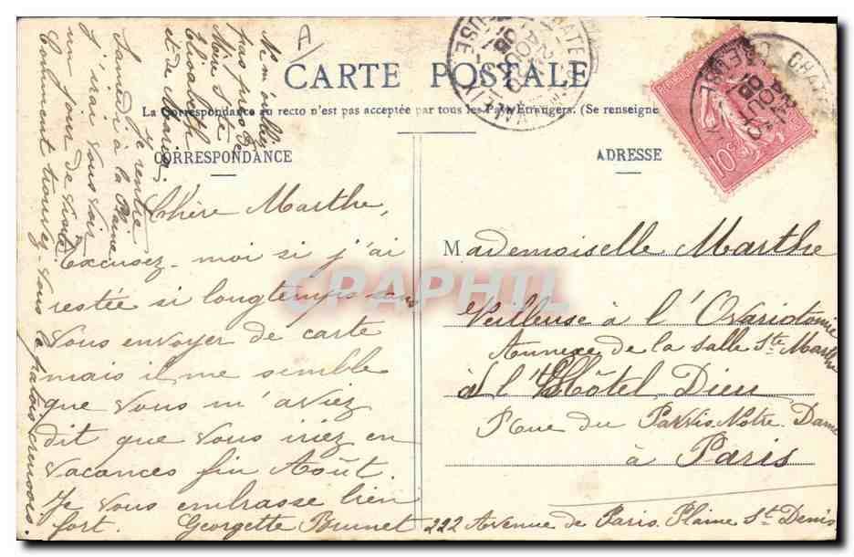 CPA Folklore Au Pays Creusois — Verso