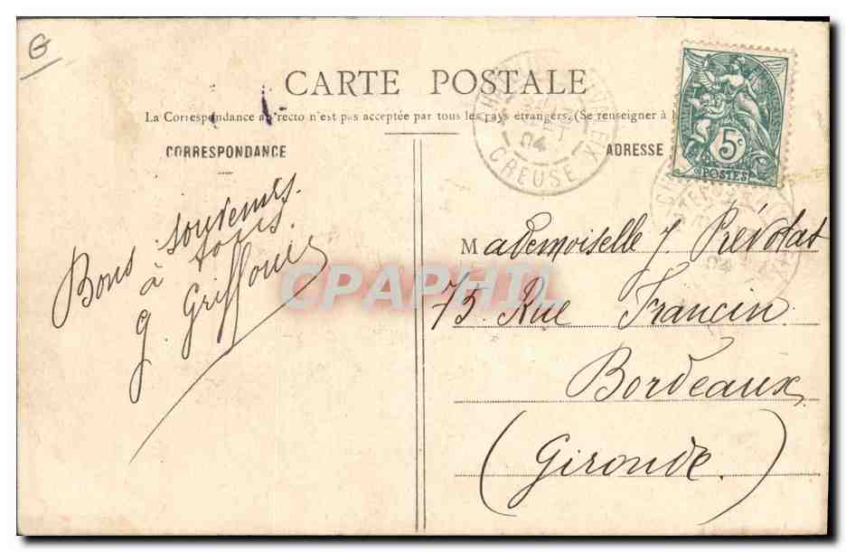 Femme portant un panier de gui — A. de Nussac, édit., Girdret — n° 315 — Achterkant