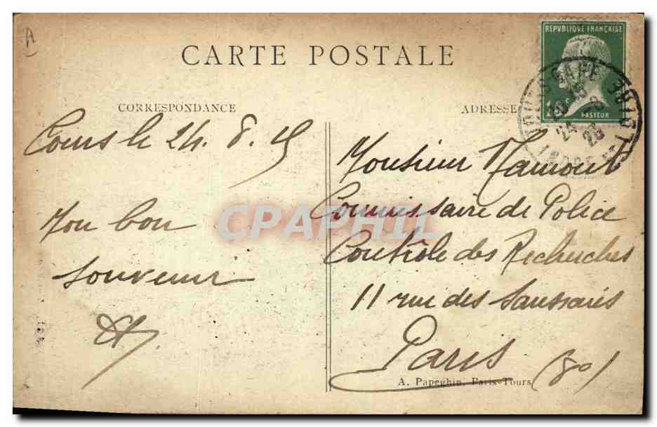 CPA Folklore Nos Tourangelles  — Verso
