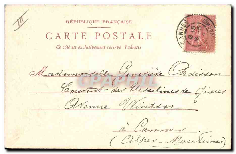 CPA Fantaisie Fleurs Enfant  — Verso