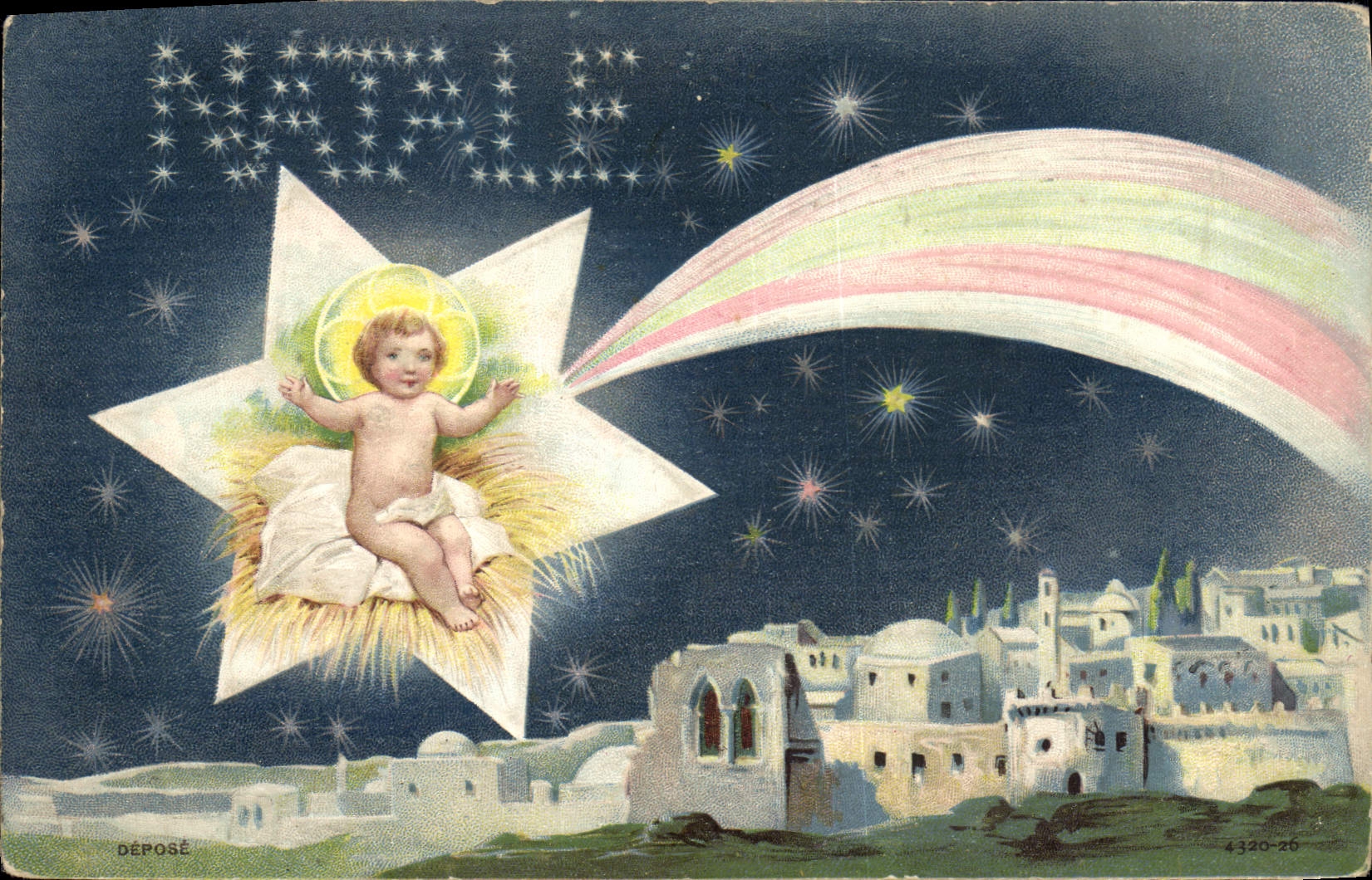 Nacht der Geburt — Jesuskind auf einem Stern — Veröffentlicht, n° 4320-20