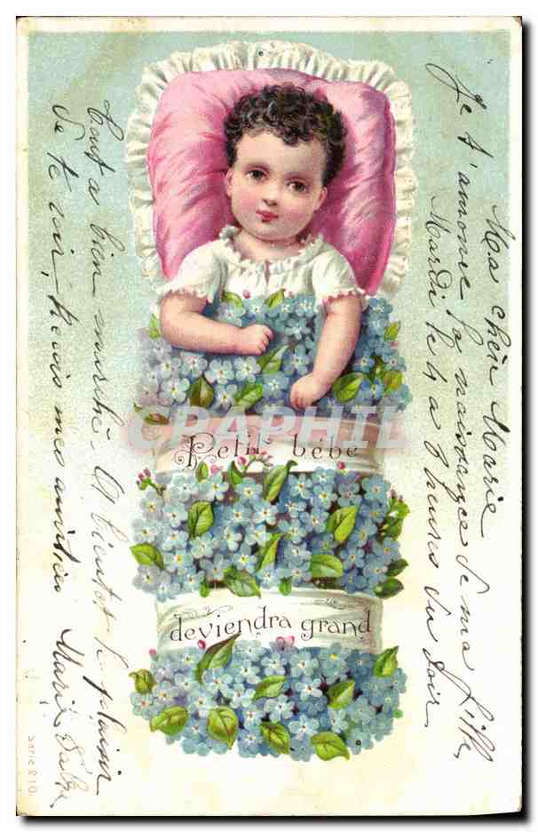 CPA Fantaisie Fleurs Enfant 