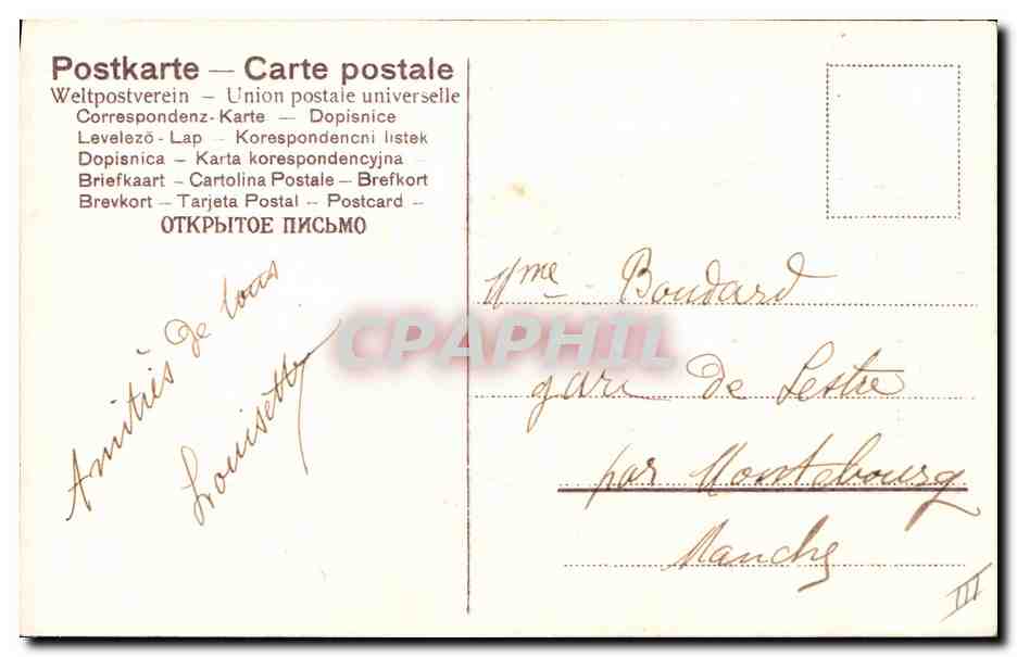 CPA Fantaisie Femme  — Verso