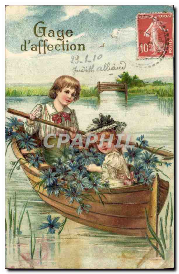 CPA Fantaisie Fleurs Enfants 