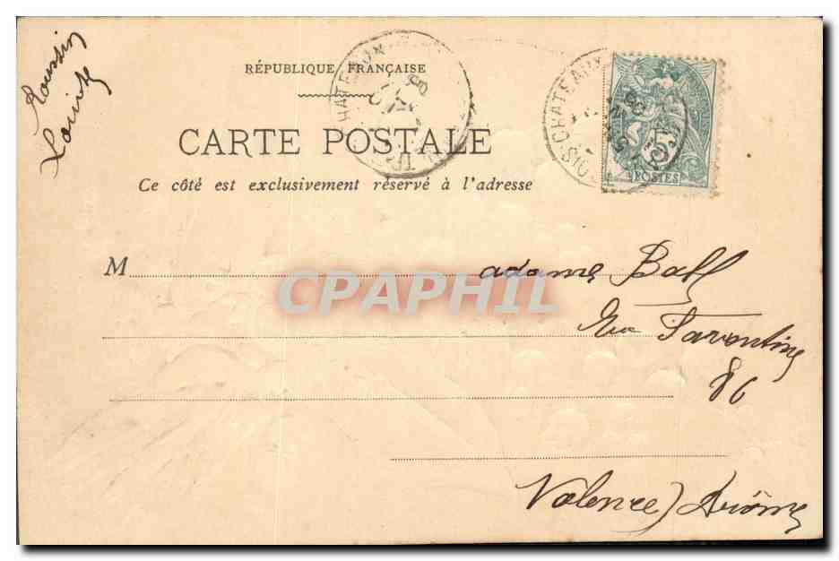 CPA Fantaisie Fleurs Muguet  — Verso