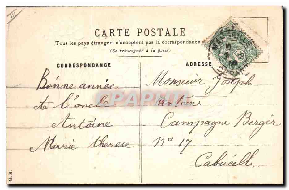 CPA Fantaisie Fleurs Muguet  — Verso