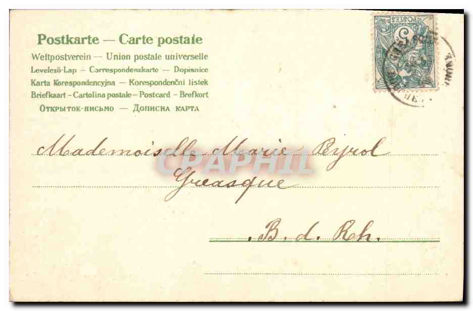 CPA Fantaisie Fleurs  — Verso