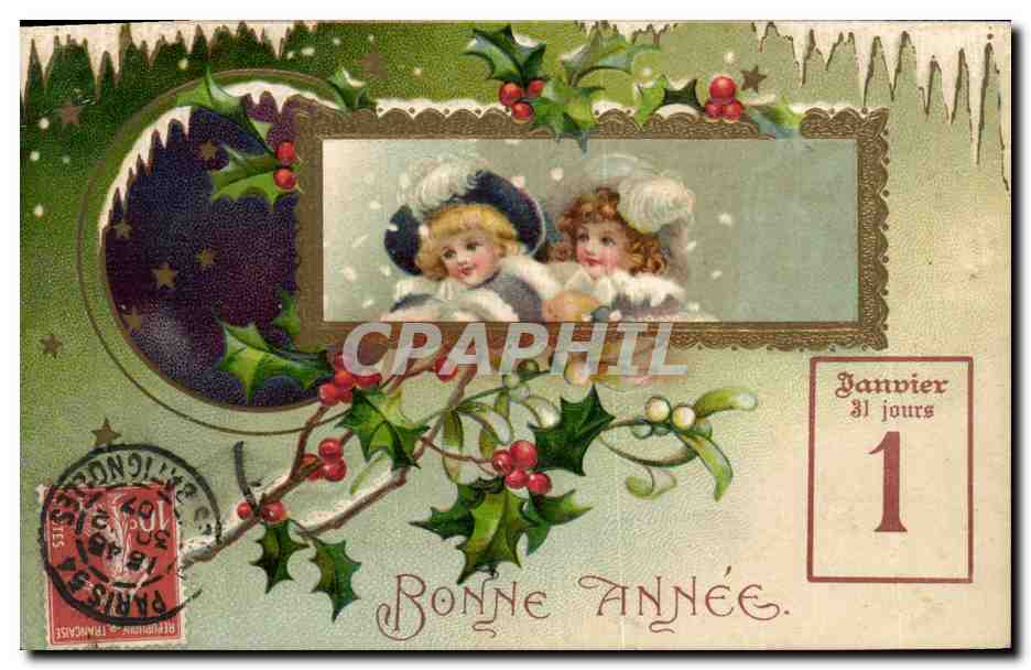 CPA Fantaisie Fleurs Enfants 