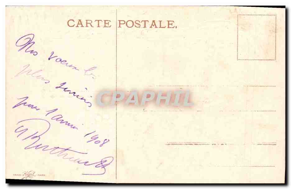 CPA Fantaisie Fleurs Enfants  — Rückseite