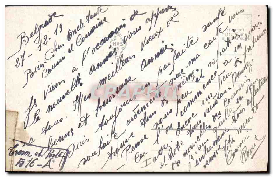 CPA Fantaisie Fleurs  — Verso