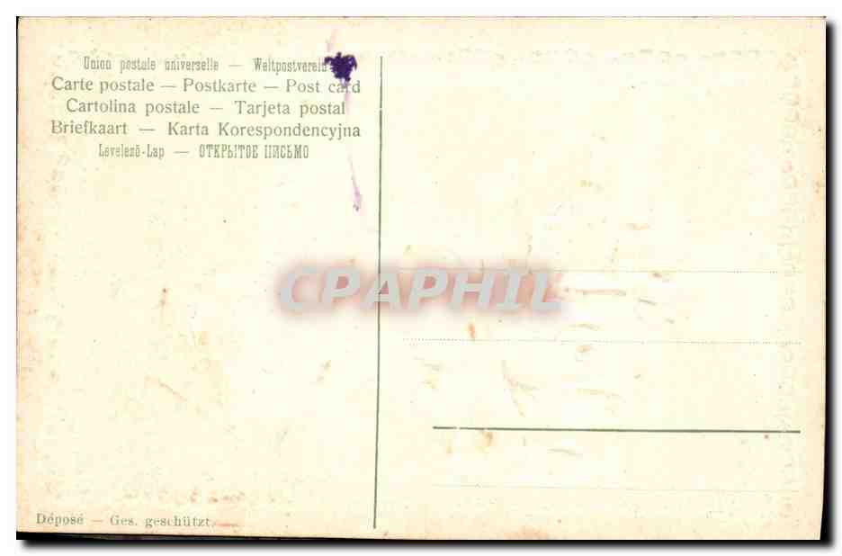 CPA Fantaisie Fleurs  — Verso