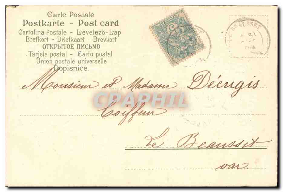 CPA Fantaisie Fleurs  — Verso