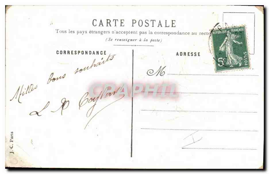 CPA Fantaisie Fleurs  — Verso