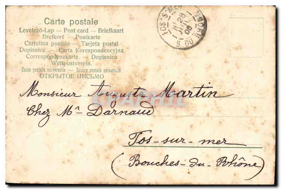 CPA Fantaisie Fleurs  — Back