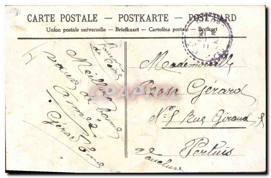 CPA Fantaisie Fleurs  — Verso