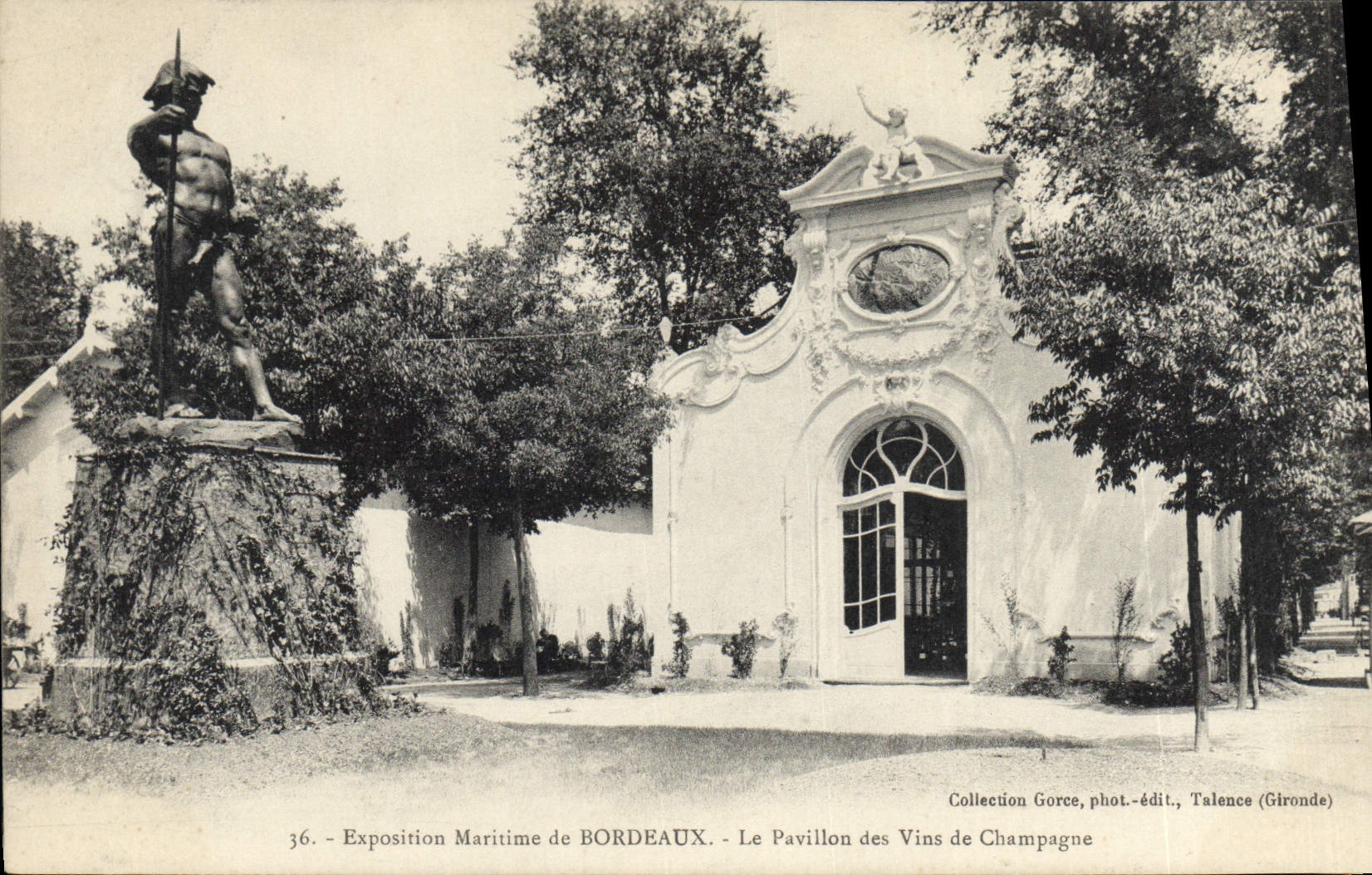 Exposition Maritime de BORDEAUX — Le Pavillon des Vins de Champagne — Collection Gorce, phot.-édit., Talence (Gironde)