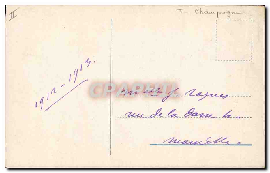CPA Folklore Vin Champagne Bonne annee  — Rückseite