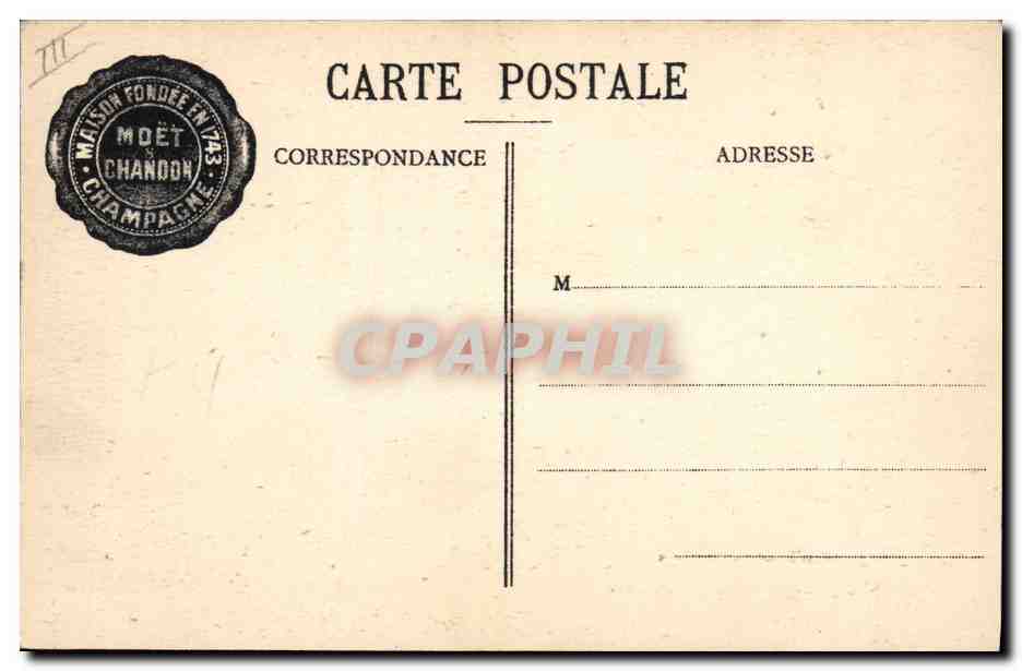 Moët et Chandon — Emmagasinement des Vins - Le Soutirage — Phot. Em. Choque, Imp.-Édit. Epernay — Reverso