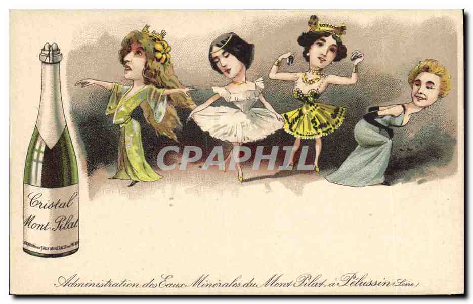 CPA Publicite Cristal Mont Pilat Eaux Minerales Pelussin Loire 