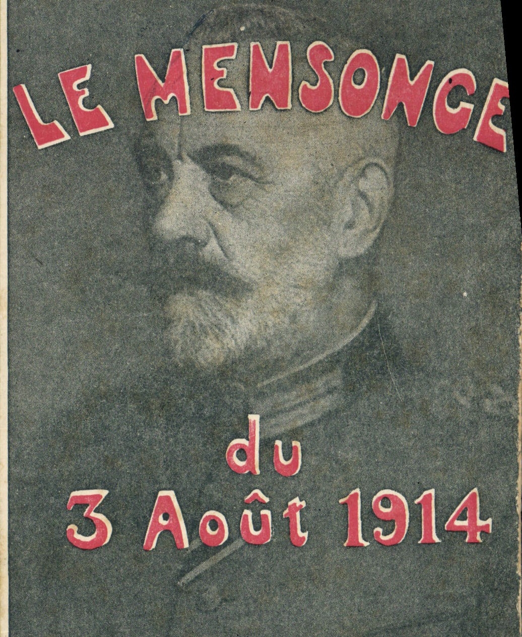 CPA Publicite Le Mensonge du 3 Aout 1914 Librairie Payot Paris 