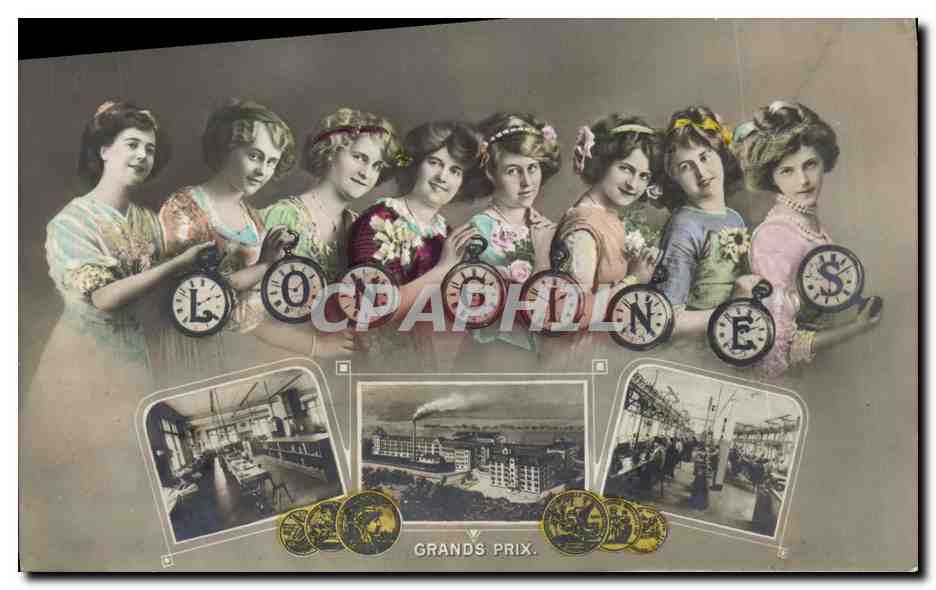 CPA Publicite Montre Longines Femmes Grands prix 