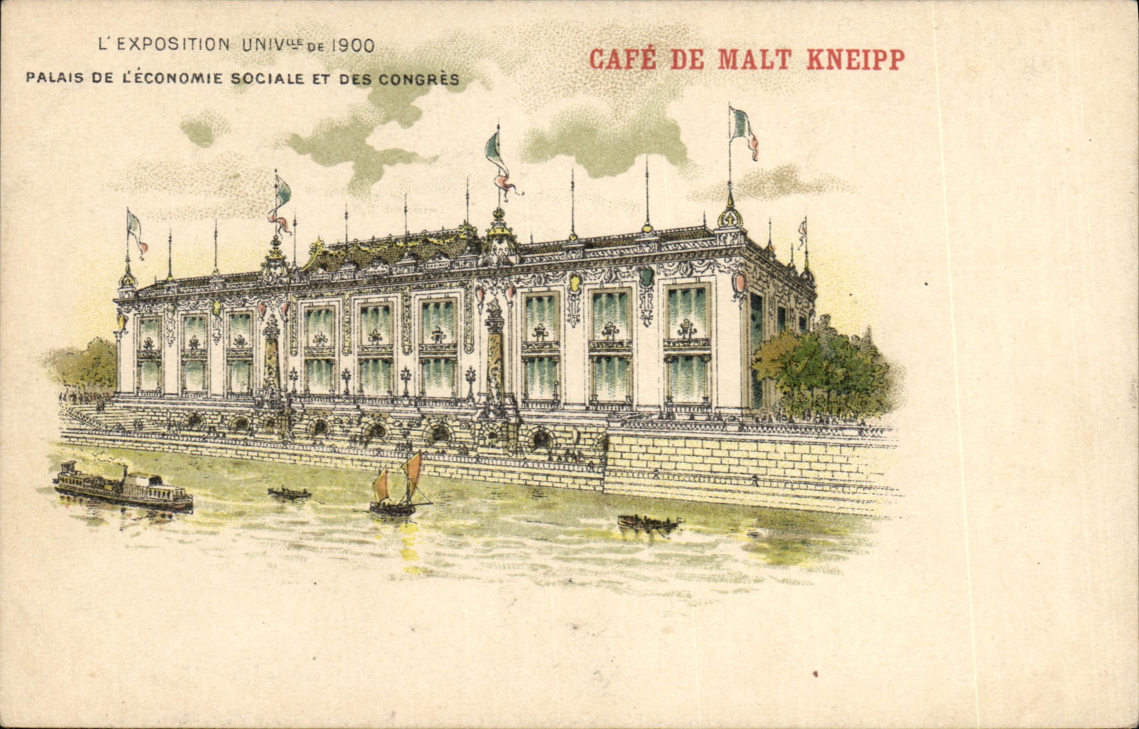 Palais de l'Économie Sociale et des Congrès — Exposition Universelle de 1900 — Café de Malt Kneipp