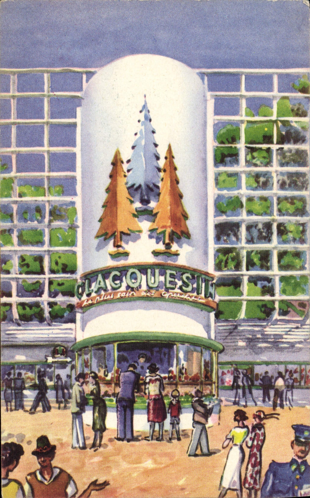 CPA Publicite Paris Exposition 1937 Porte de l'alimentation Champ de Mars Clacquesin Aperitif 