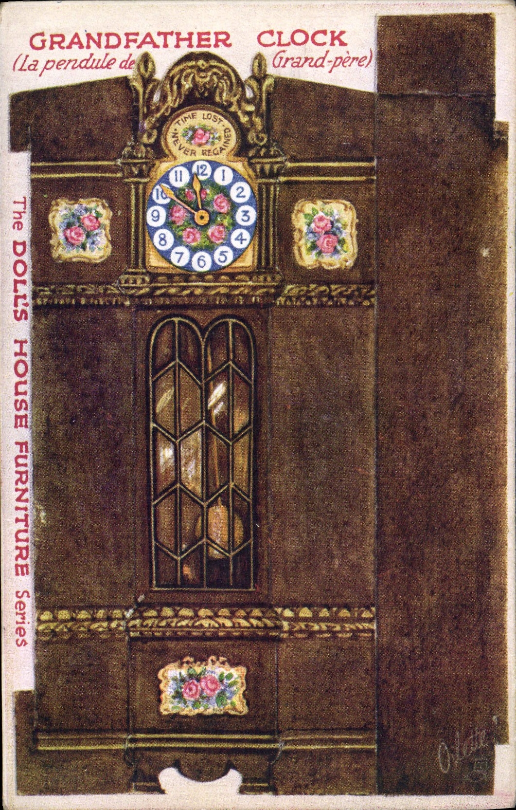 CPA Publicite Grandfather Clock La pendule de grand pere The Doll's house furniture 