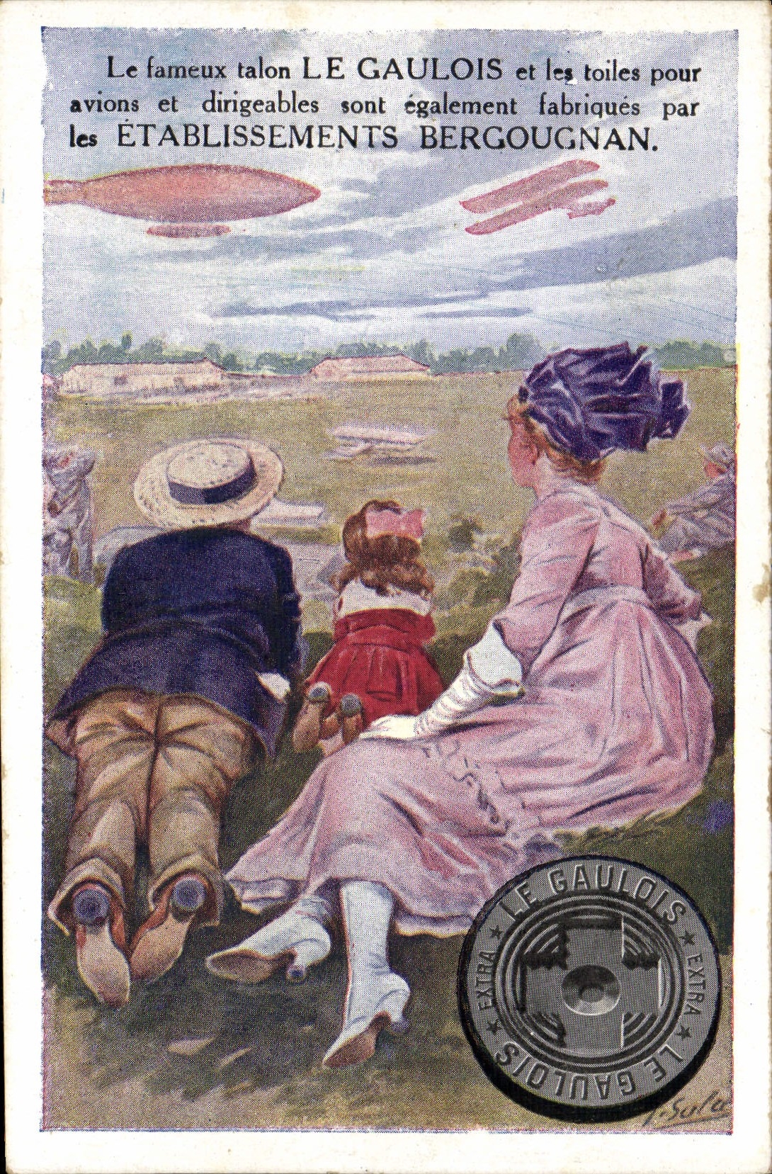 CPA Publicite Talon Le Gaulois Etablissements Bergougnan 
